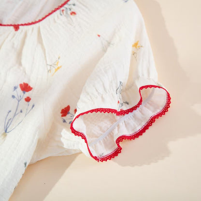 Country Floral Cotton Gauze Pajama Set - image 2