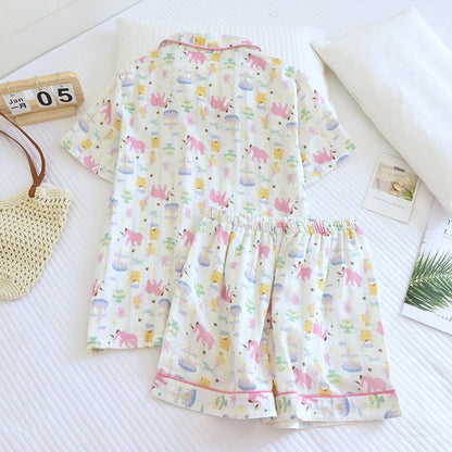 Elephant Playground Cotton Gauze Pajama Set - image 3