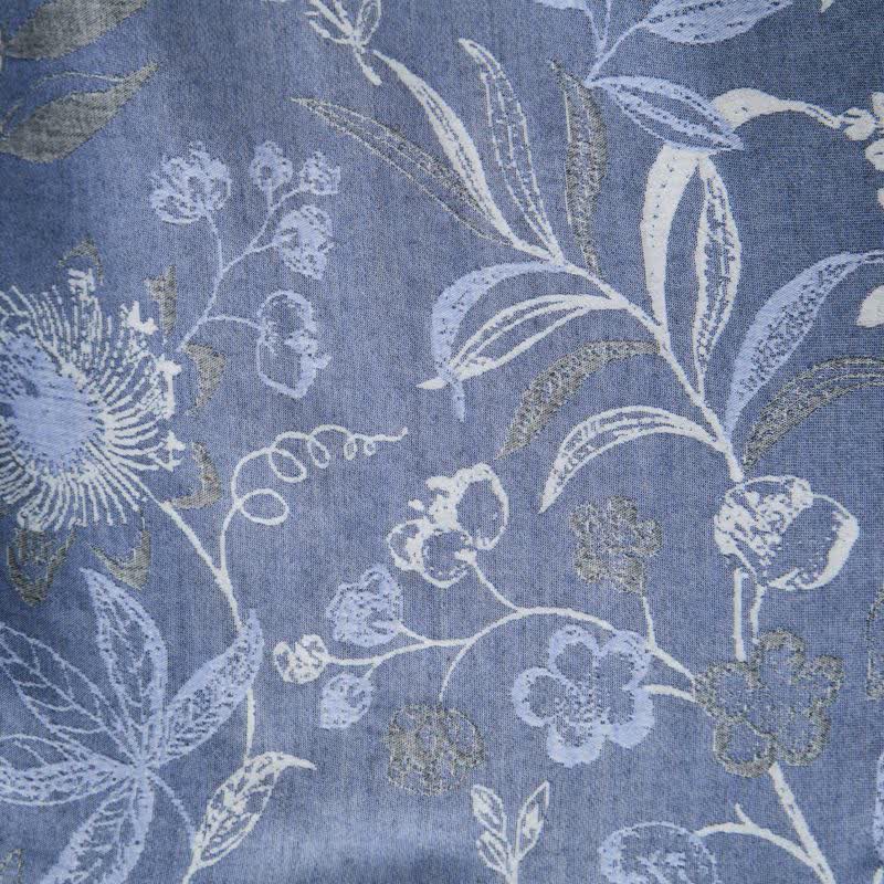Pastoral Leaf Cotton Gauze Kimono Robe - image 6
