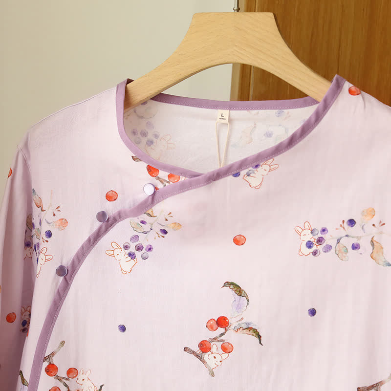 Rabbit & Berry Cotton Gauze Nightdress - image 2