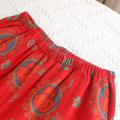 Auspicious Mandarin Collar Cotton Pajama Set - image 6