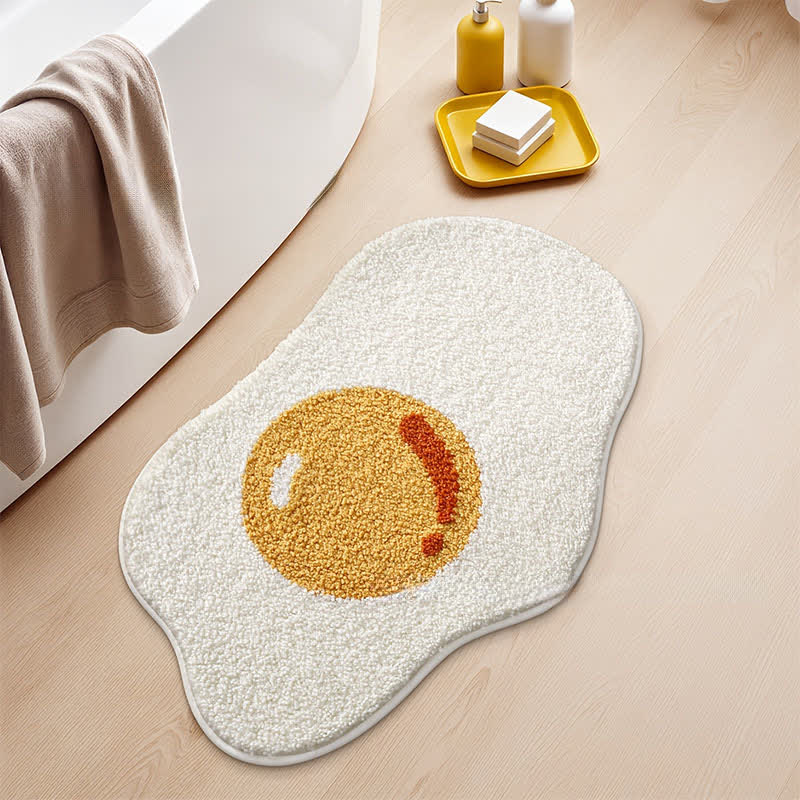 Fried Egg Shaped Flocked Rug - image 2