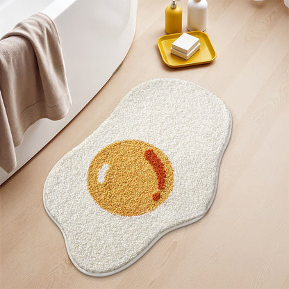 Fried Egg Shaped Flocked Rug - image 2