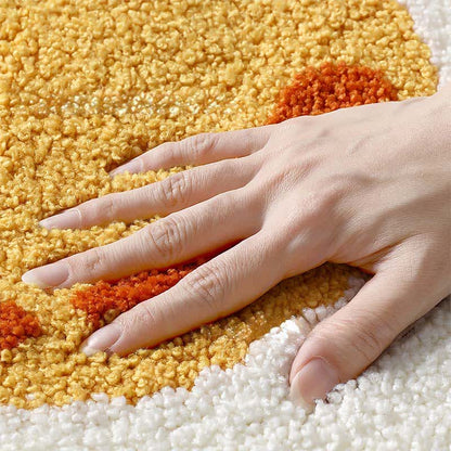 Fried Egg Shaped Flocked Rug - image 5