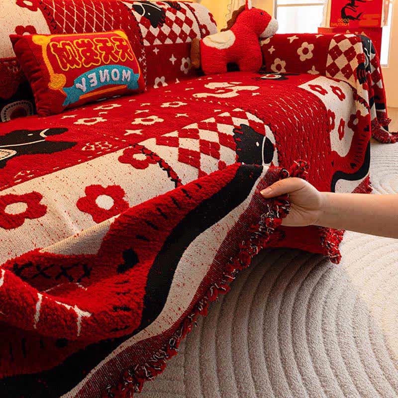 Year of the Horse Full Coverage Sofa Cover - image 6