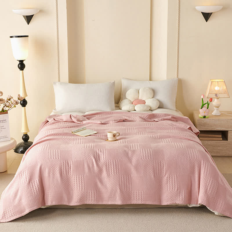 Solid Subtle Textured Cotton Quilt - image 0