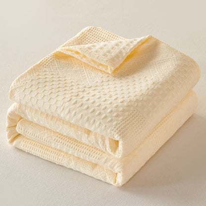 Solid Subtle Textured Cotton Quilt - Apricot - King - image 15