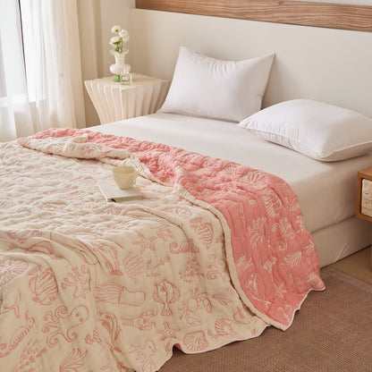 Ocean Life Cotton Gauze Quilt - image 1