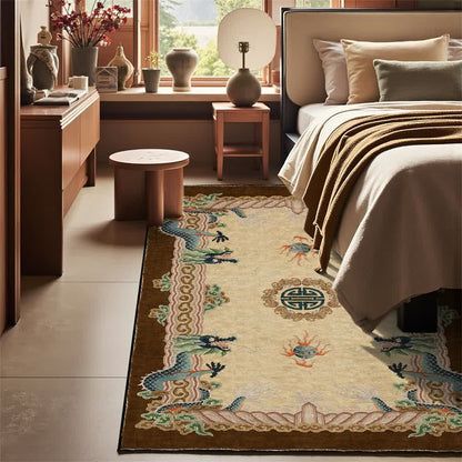 Chinese Style Classical Dragon Motif Area Rug - image 7