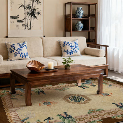 Chinese Style Classical Dragon Motif Area Rug - image 9