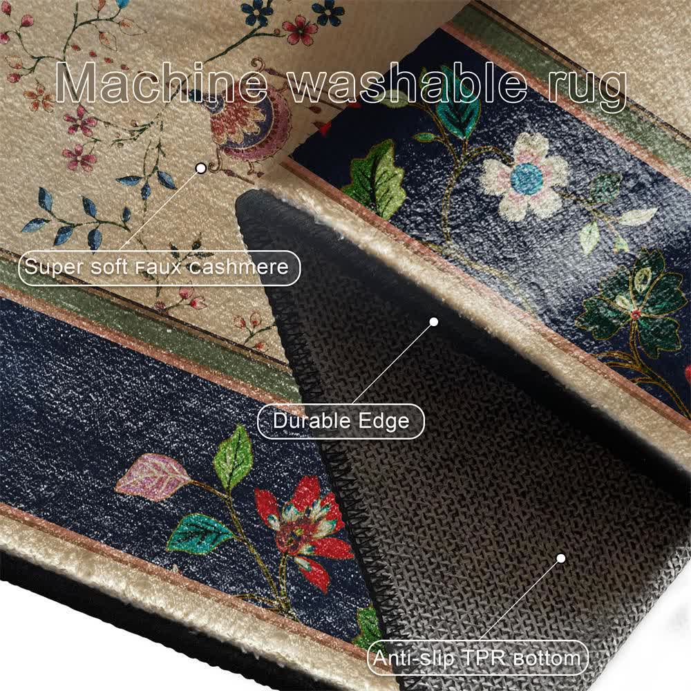 Vintage Floral with Classical Vase Area Rug - image 6