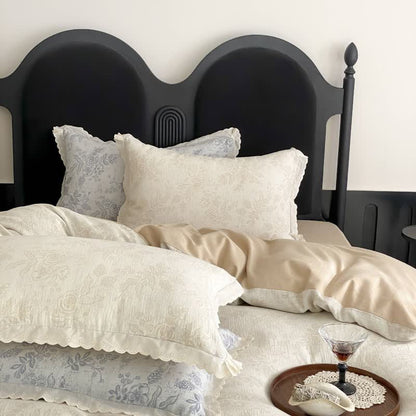 Vintage Subtle Rose Cotton Gauze Bedding Set(4PCS) - image 10