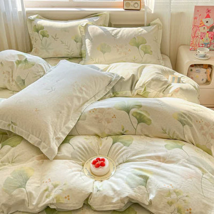 Fresh Rustic Ginkgo Leaf Cotton Bedding - image 2