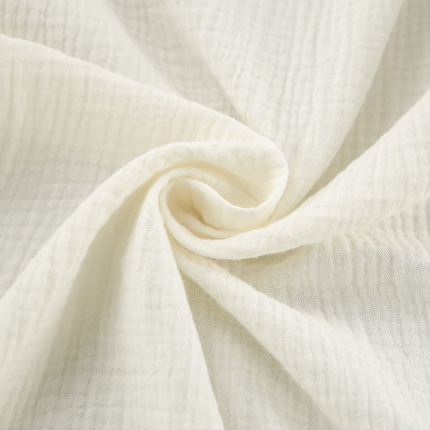Beige Pure Cotton Kimono Robe - image 13