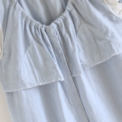 Solid Cotton Lace Trim Tank Pajamas - image 12