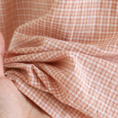 Cotton Gauze Plaid Flutter Sleeve Tank Nightdress - image 9