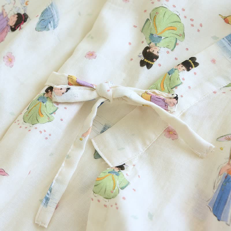 Oriental Cartoon Princess Cotton Kimono Pajamas - image 5