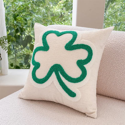 Festive Irish Shamrock Throw Pillow Cover - Large Clover - 2PCS - 18" x 18" - image 6