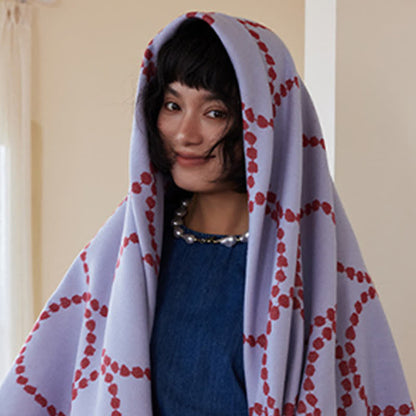 Reversible Circle Pattern Tassel Throw Blanket - image 13