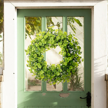 St. Patrick's Day Artificial Four-Leaf Clover Wreath - image 4