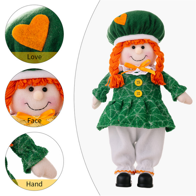 St. Patrick's Day Leprechaun Couple Dolls - image 7
