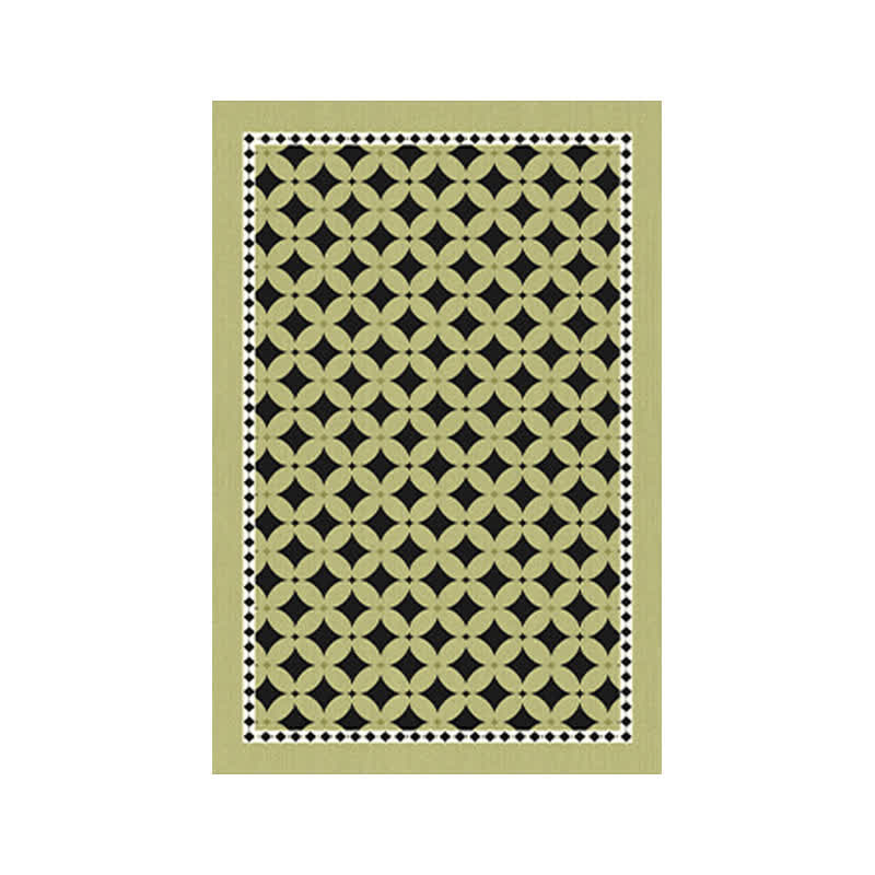 Green Geometric Diamond Area Rug - image 3