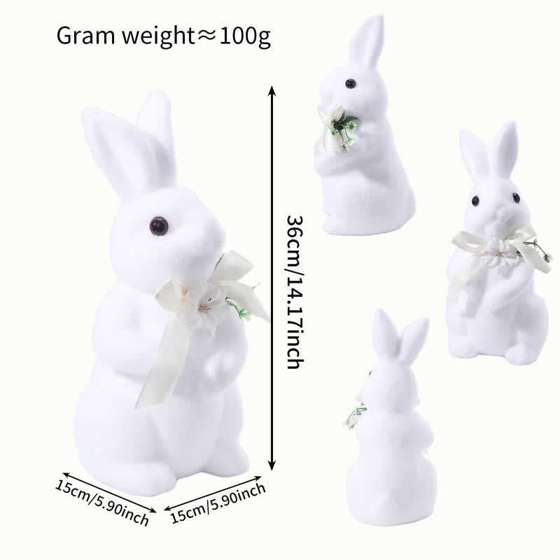 Easter Bunny Flocked Tabletop Decor - image 6