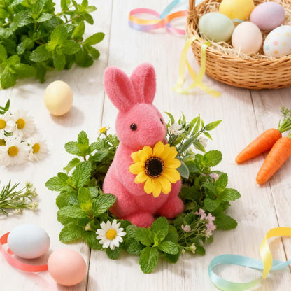 Easter Bunny Flocked Tabletop Decor - image 11