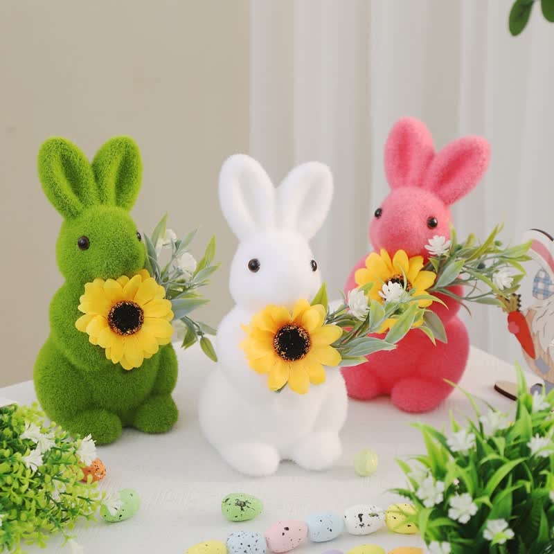 Easter Bunny Flocked Tabletop Decor - image 0