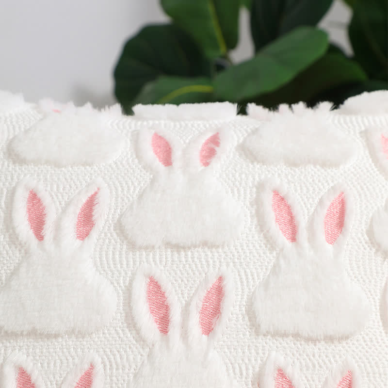 Pink Ear Easter Bunny Pillow Cover - image 3