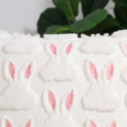 Pink Ear Easter Bunny Pillow Cover - image 3