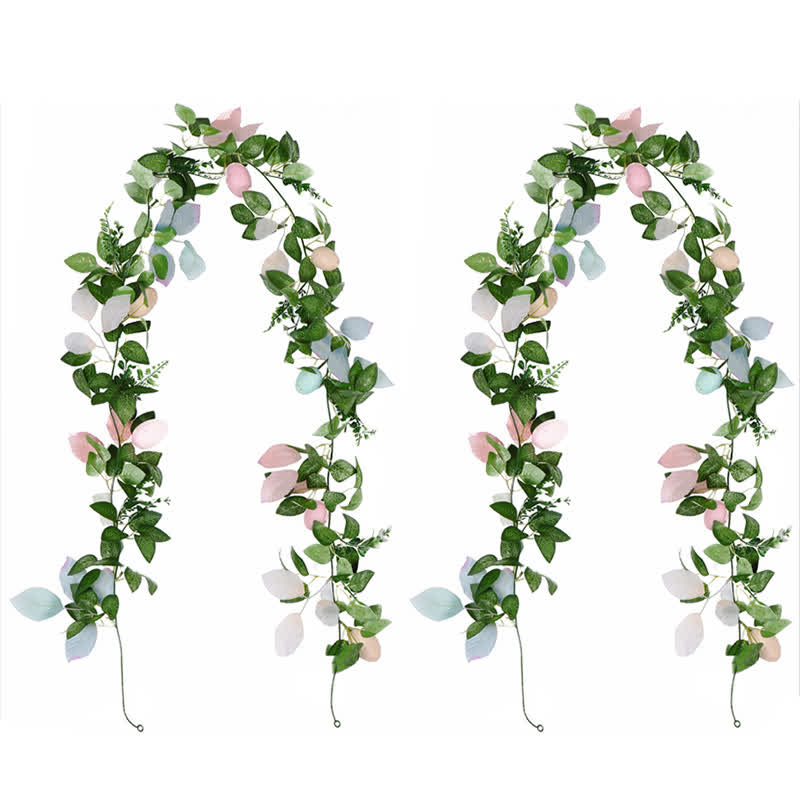 Faux Easter Egg Greenery Garland - 2PCS - 71" - image 6