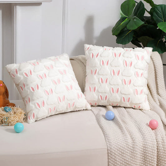 Pink Ear Easter Bunny Pillow Cover - 4PCS - 18" x 18" - image 0
