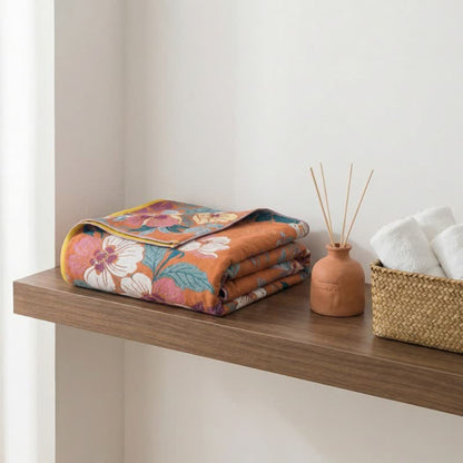 Peach Blossom Cotton Gauze Bath Towel - image 3