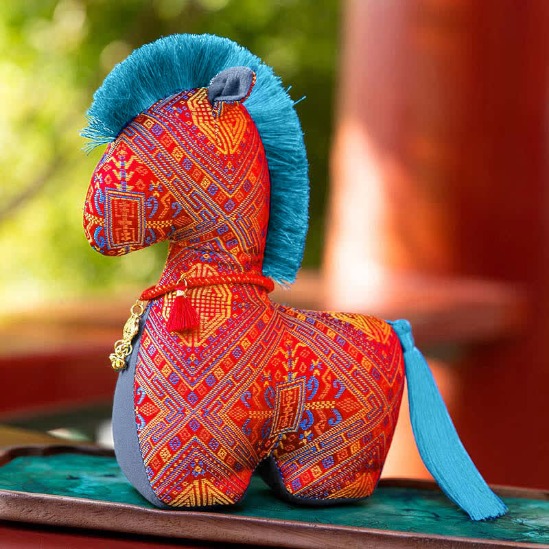 Heritage Style Artisan Horse Plushie - Red - 2PCS - 12"H - image 8