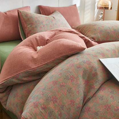 Cottage Floral & Leaf Cotton Double Gauze Bedding - image 2