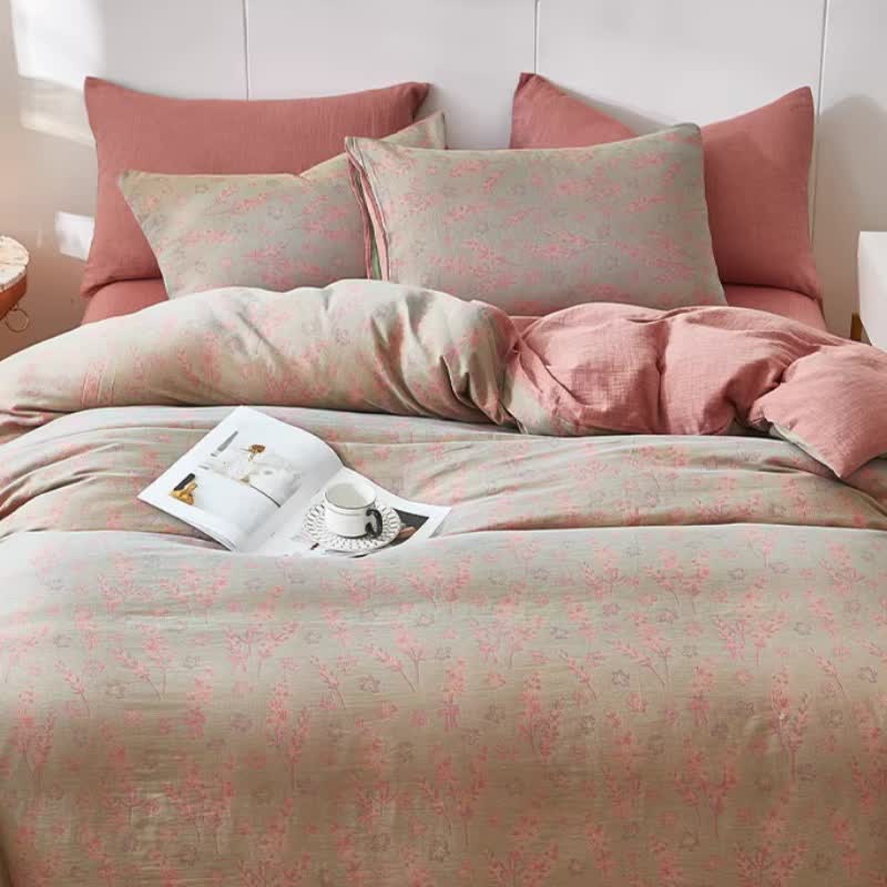 Lavender & Floral Cotton Double Gauze Bedding - image 6