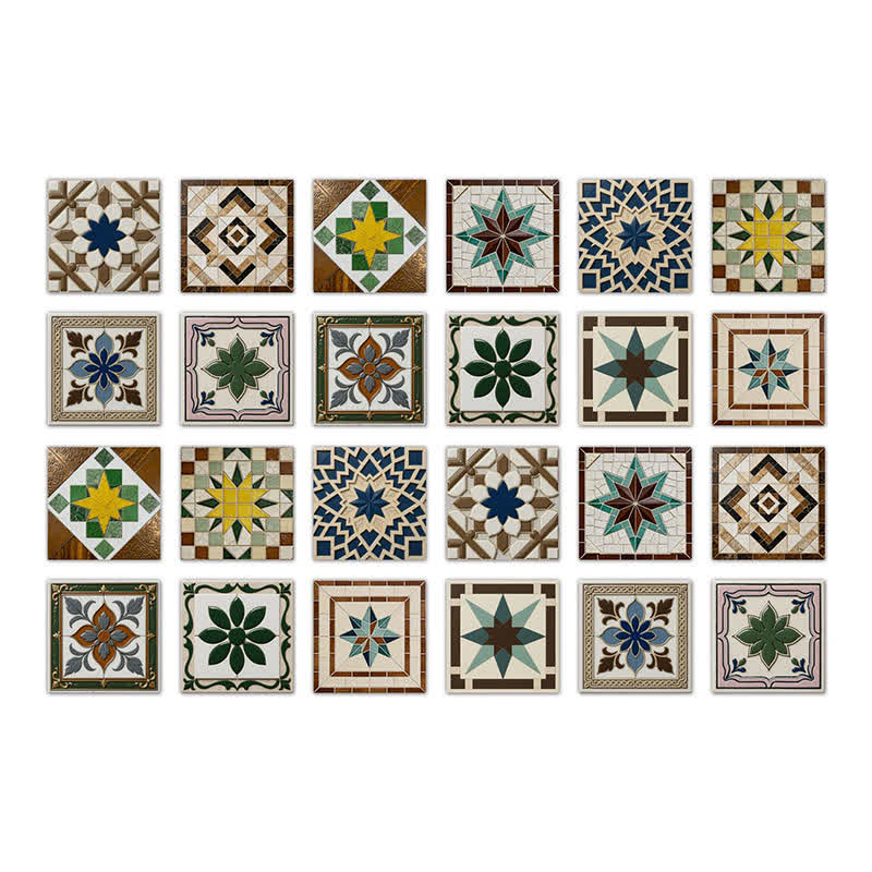 Vintage Peel and Stick Wall Sticker (24PCS) - 7.87" x 7.87" - image 8