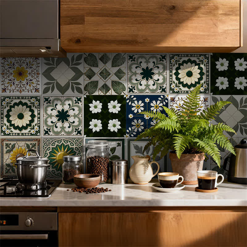 Sun & Floral Peel and Stick Wall Sticker (24PCS) - image 1