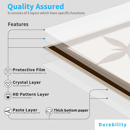 Brown Geometric Peel and Stick Wall Sticker (24PCS) - image 10