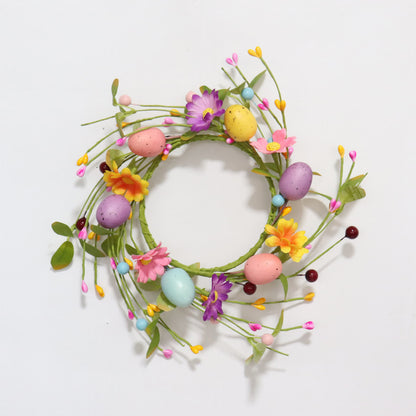 Easter Egg Faux Flower Wreath Candle Ring - image 6