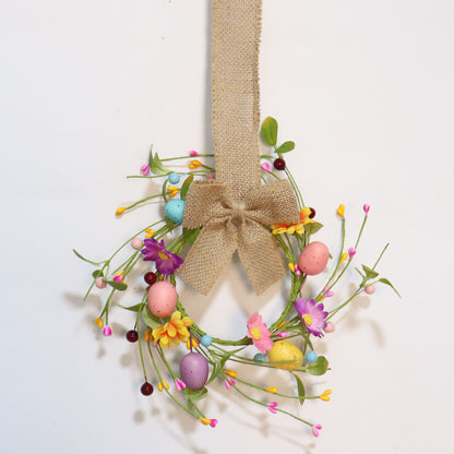Easter Egg Faux Flower Wreath Candle Ring - image 5