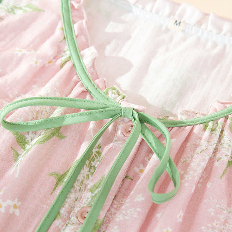 Baby's Breath Cotton Gauze Sleeveless Pajama Set - image 6