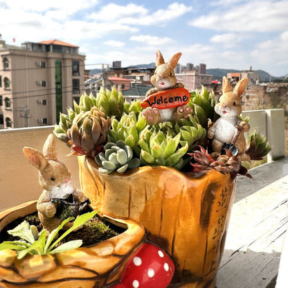 3PCS Miniature Gardening Bunny Figurines - image 2
