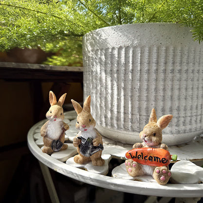 3PCS Miniature Gardening Bunny Figurines - image 5