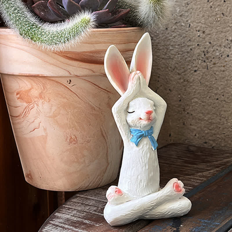Resin Yoga Rabbit Garden Sculptures Set - image 9