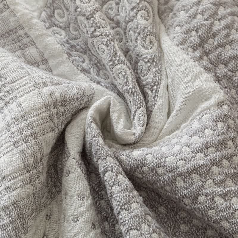 Patchwork Style Heart Cotton Gauze Quilt Blanket - image 7