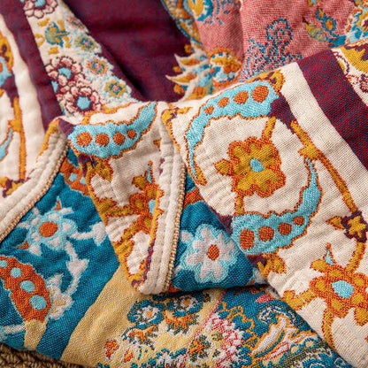 Retro Ethnic Tassel Cotton Blanket - image 5
