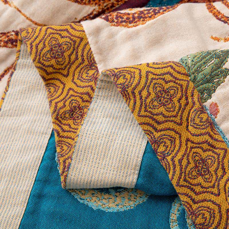 Retro Style Floral Cotton Blanket - image 6