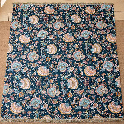 Boho Floral Tassel Cotton Blanket - image 4